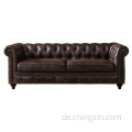 Amerikanischer Stil KD Tufted Chesterfield Sofa Sofa Wohnzimmermöbel